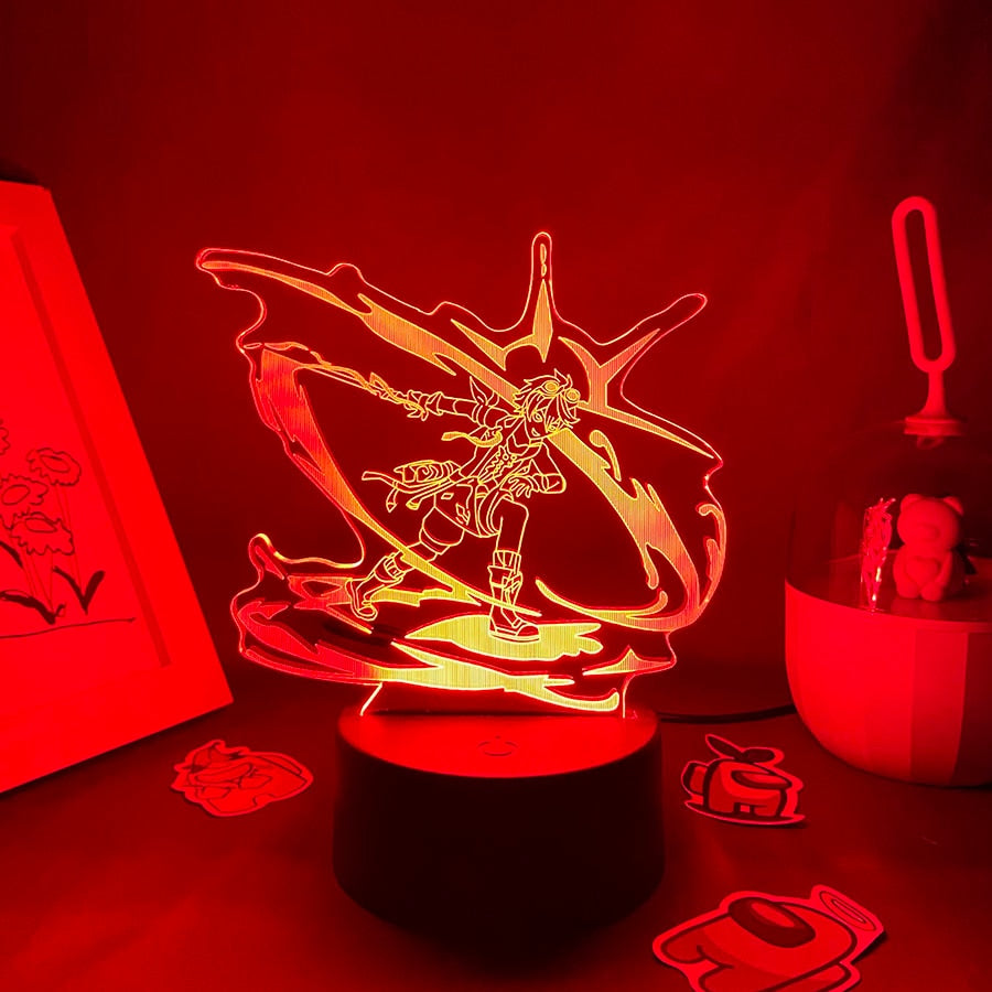 Genshin Impact Game Figure Bennett 3D Night Lights