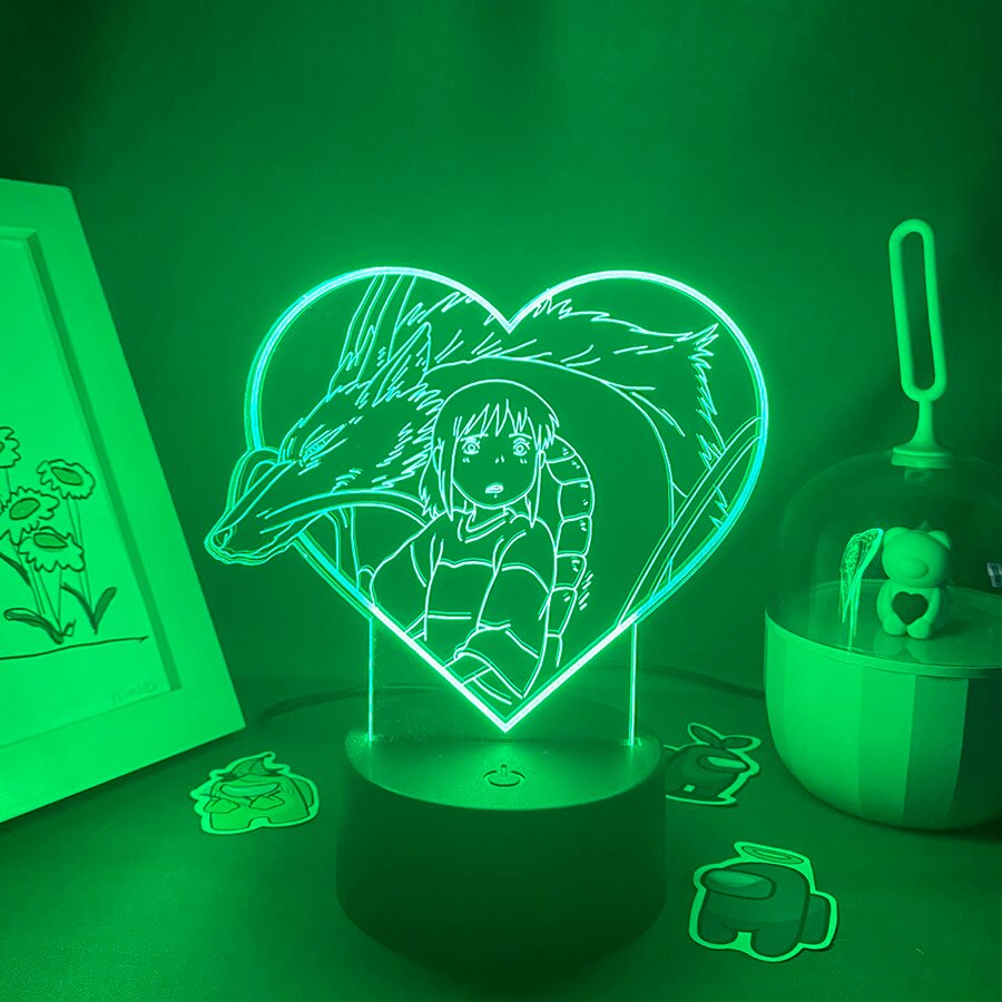 Spirited Away White Dragon Chihiro 3D Night Lights