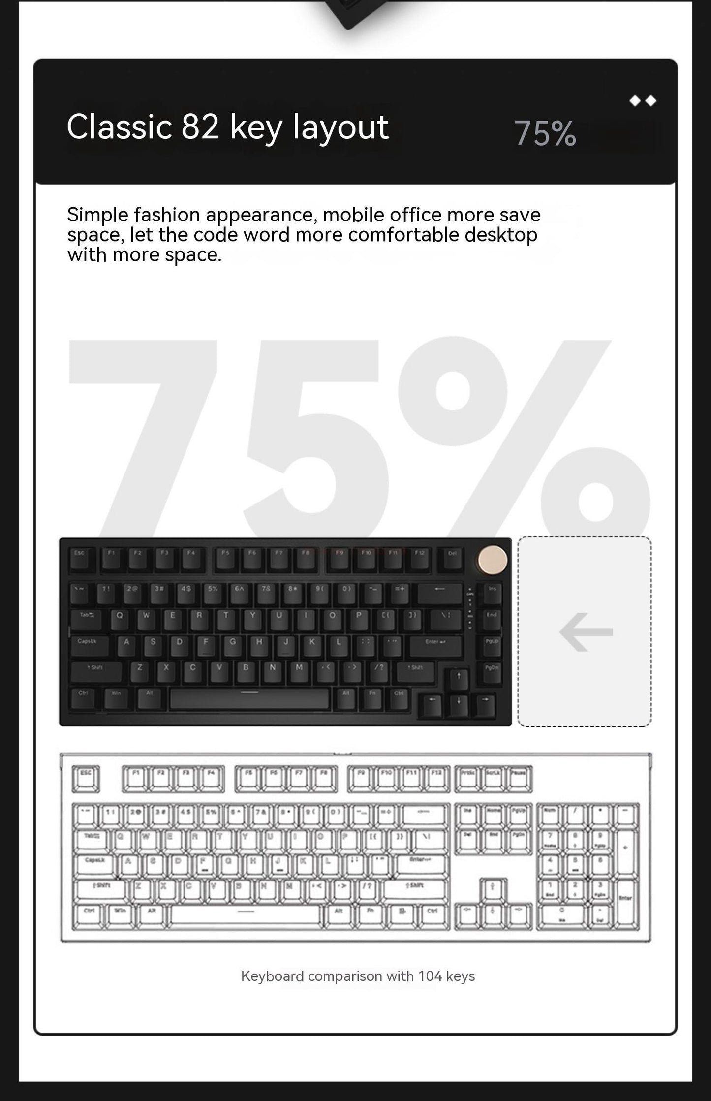 Vgn N75 Pro Wireless Keyboard Tri-mode