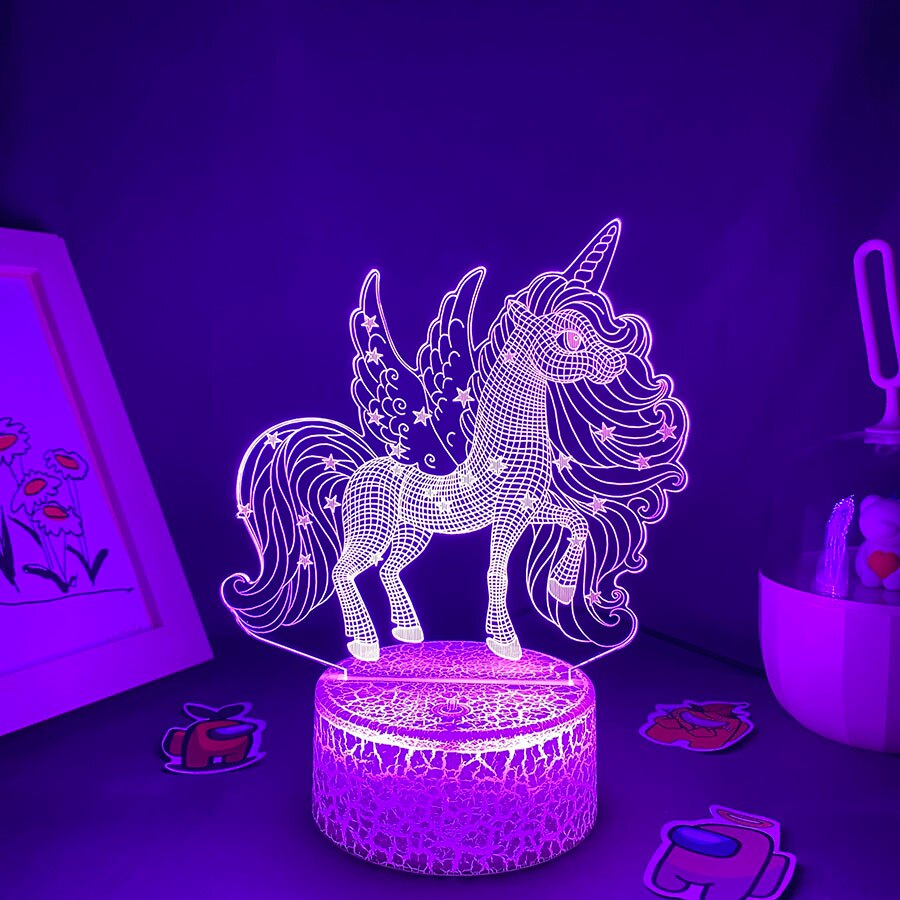 Cute Animal Unicorn 3D Night Lights