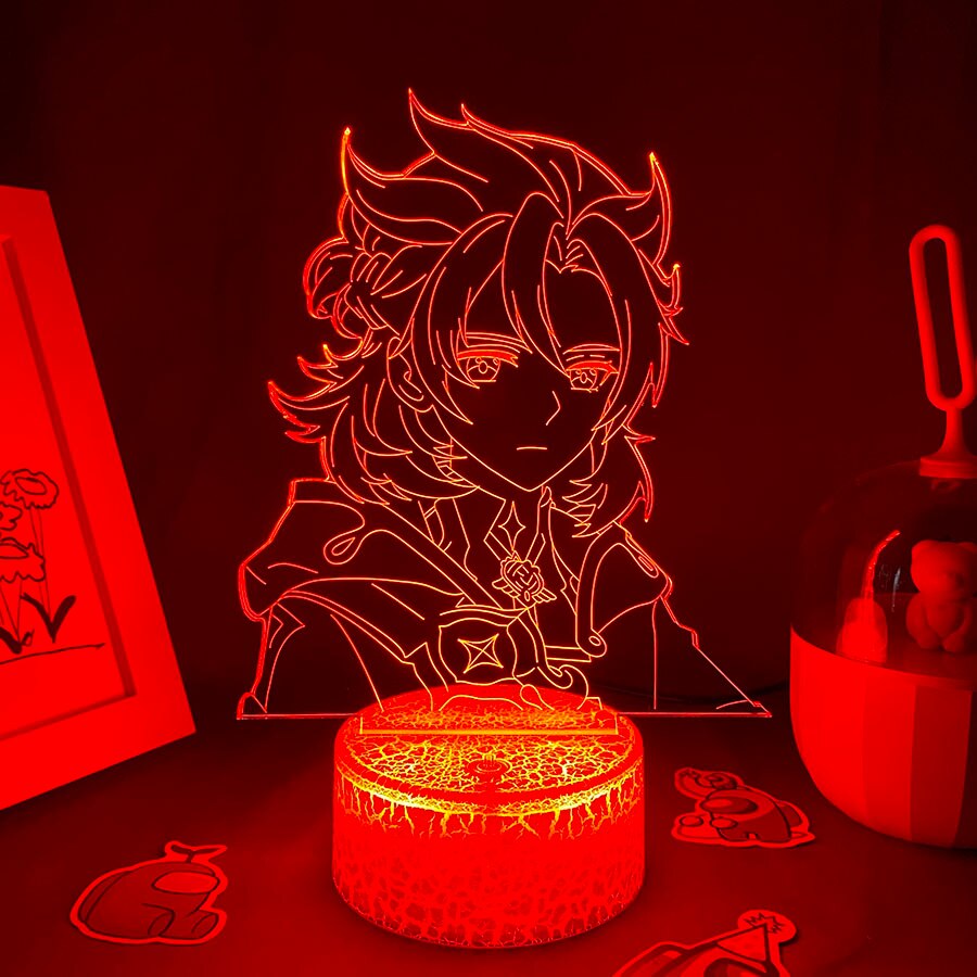 Genshin Impact Game Figure Albedo 3D Night Light