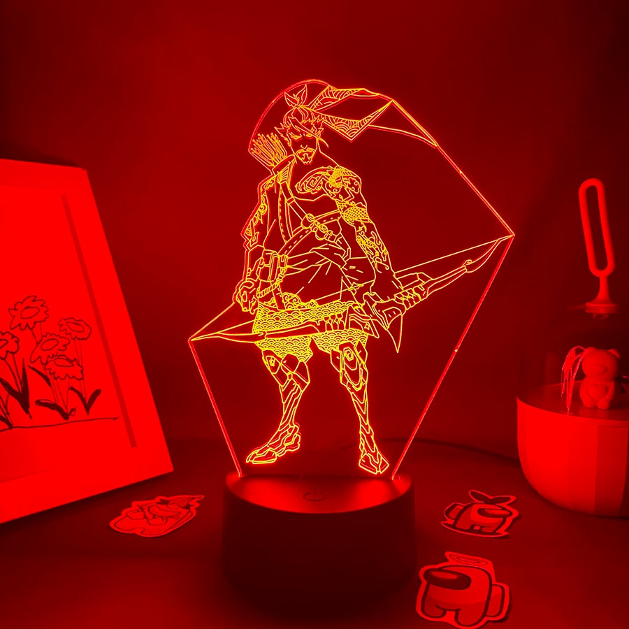 Overwatches OW Game Figure Hanzo 3D Night Lights