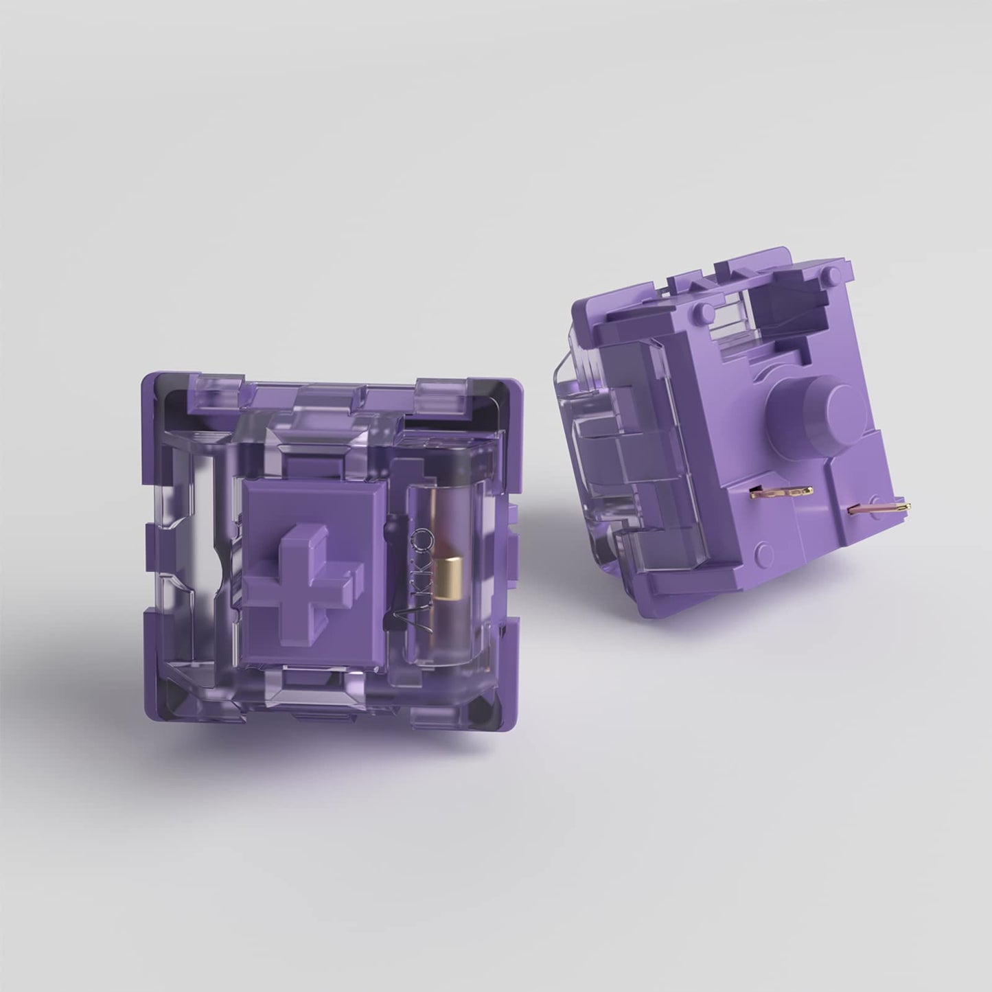 Akko CS Lavender Purple Switches 3 Pin 36gf اللمس التبديل متوافق مع لوحة المفاتيح الميكانيكية MX (45 قطعة) 