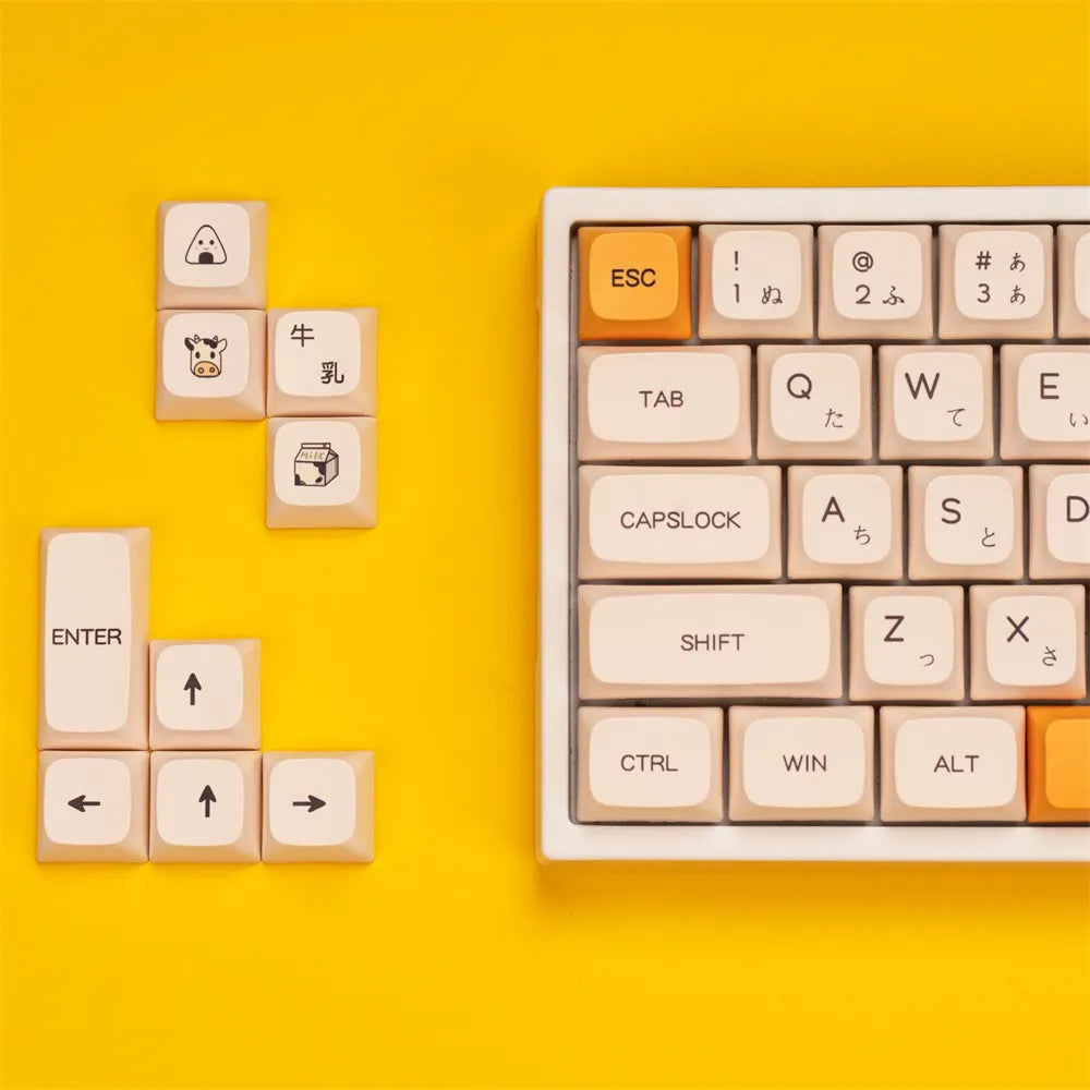 Honey Milk XDA Keycaps PBT