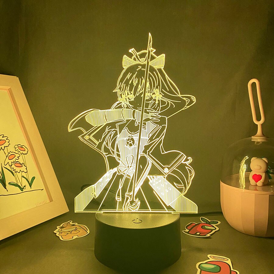 Genshin Impact Kamisato Ayaka 3D Led Nightlights