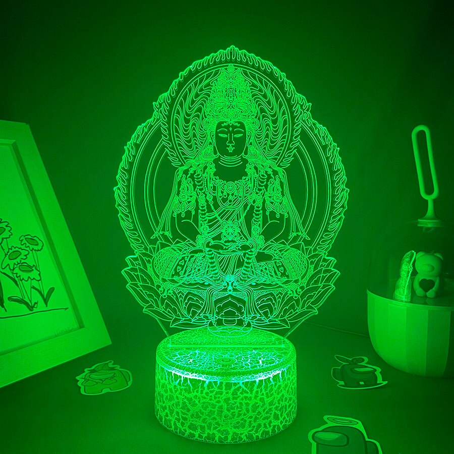 Bodhisattva Guanyin 3D LED Neon Night Lights