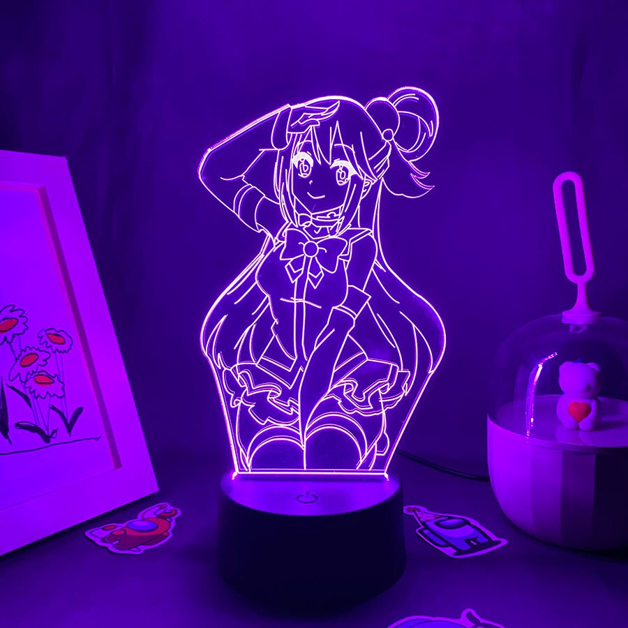 Konosuba Figure Aqua Neon Night Light