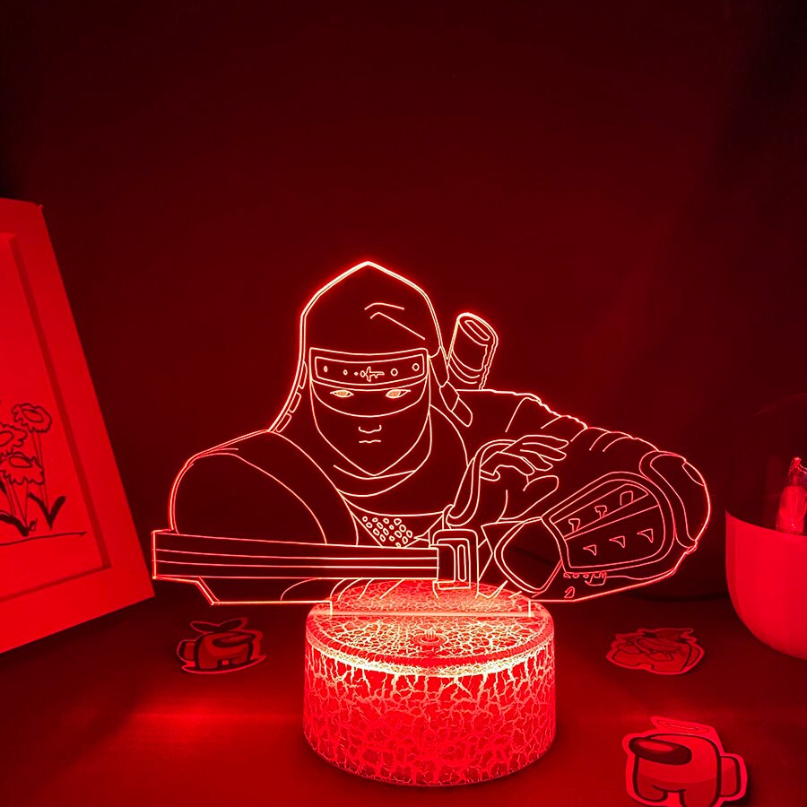 Hot Game Figure Shinobi-es 3 3D Led Neon Night Lights