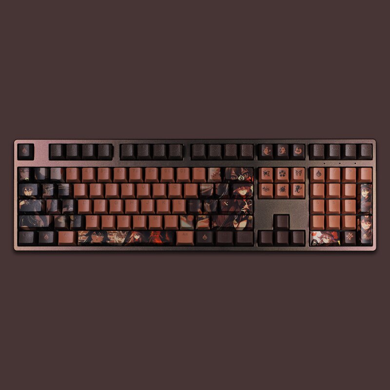 Genshin Impact HU TAO Chocolate Keyboard Keycaps