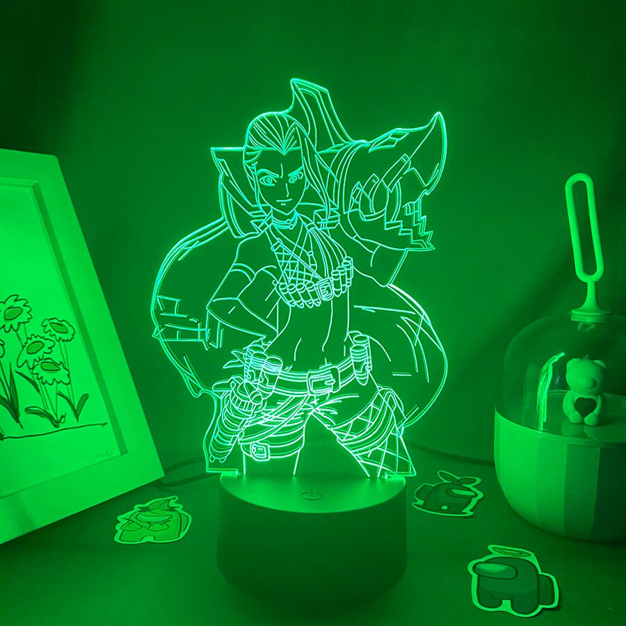 LOL League of Legends Game Figure Jinx 3D Night Light