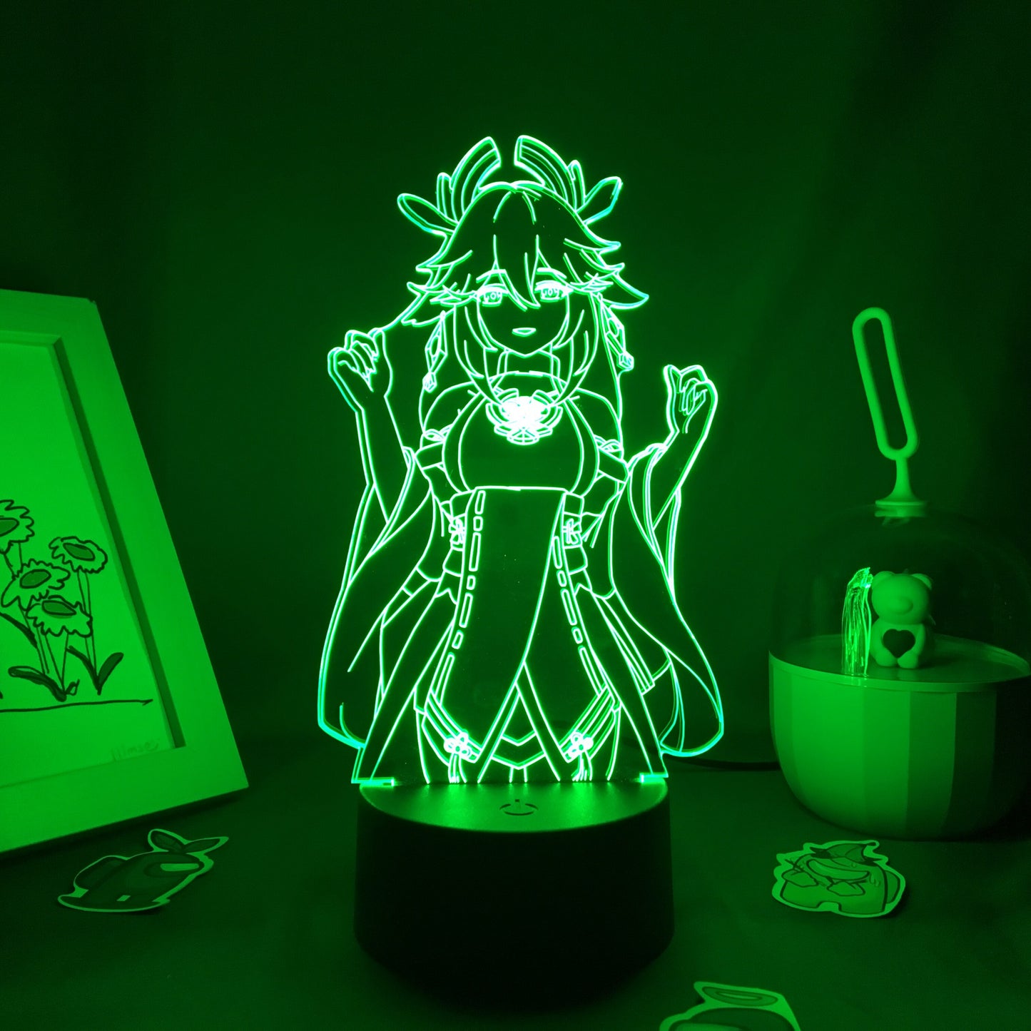 Game Genshin Impact Yae Miko Figure Stand 3d Lamp