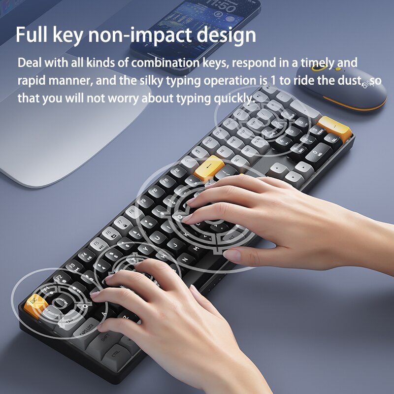 Aigo A108 Gaming Mechanical Wireless Keyboard