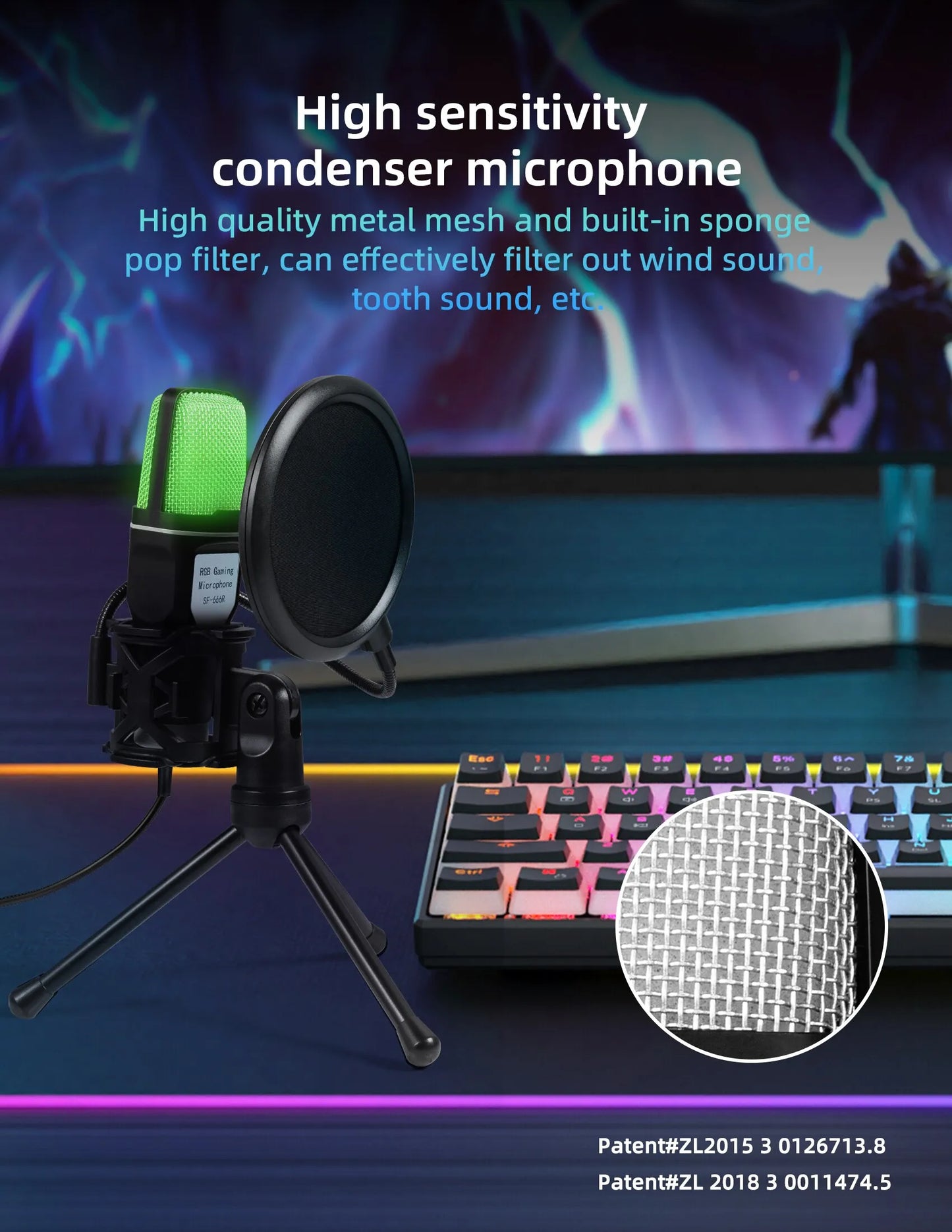 Yanmai SF666R RGB USB Microphone