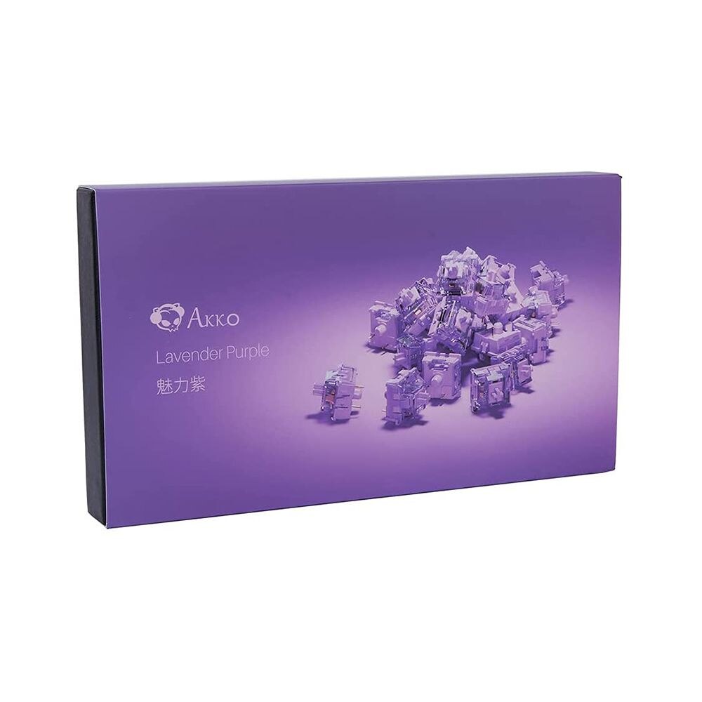 Akko CS Lavender Purple Switches 3 Pin 36gf Tactile Switch Compatible for MX Mechanical Keyboard (45 pcs)