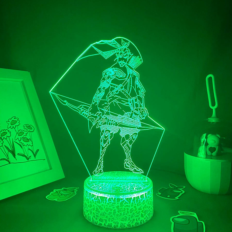 Overwatches OW Game Figure Hanzo 3D Night Lights