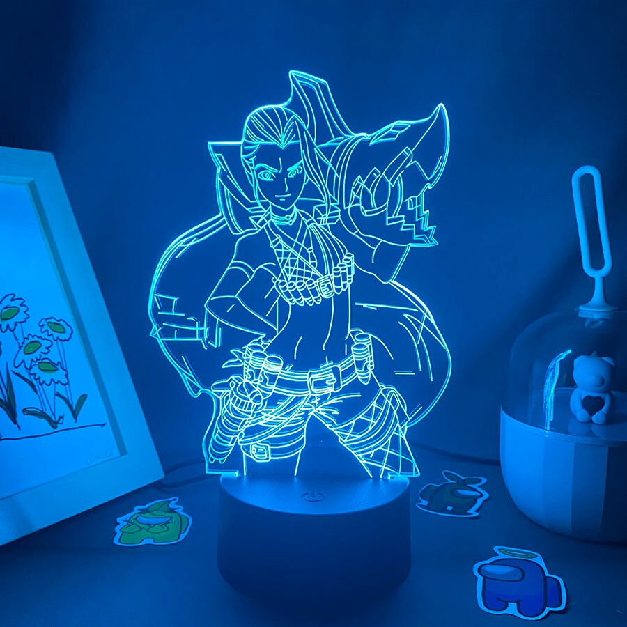 LOL League of Legends Game Figure Jinx 3D Night Light