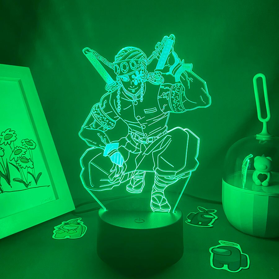 Demon Slayer Figure Uzui Tengen 3D LED Lamps