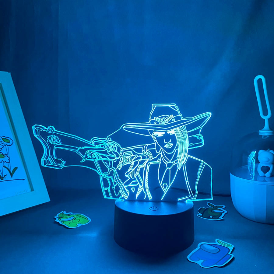 Hero Ashe 3D Led Neon Night Lights