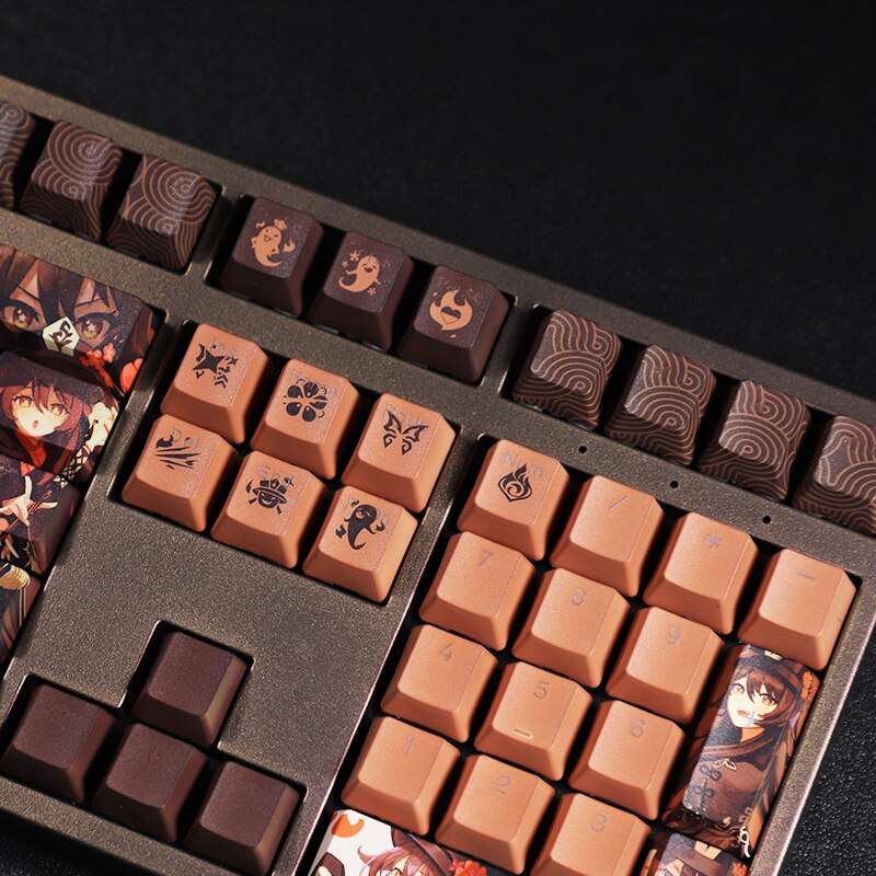 Genshin Impact HU TAO Chocolate Keyboard Keycaps