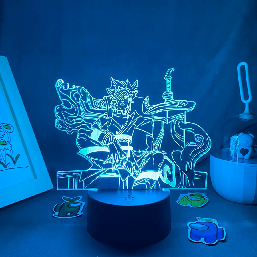 LOL لعبة League of Legends Figure Bladesman Night Light