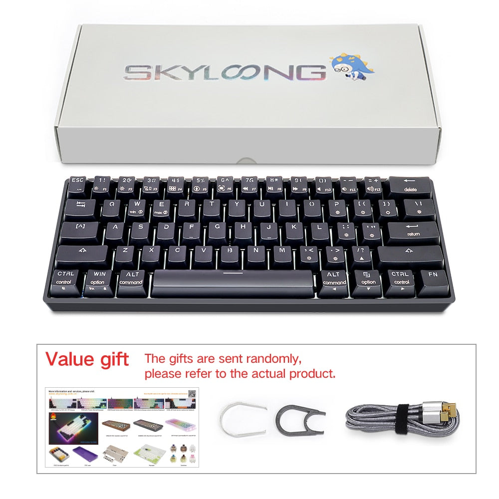 SKYLOONG GK61 لوحة مفاتيح ميكانيكية 60% -OPTICAL-