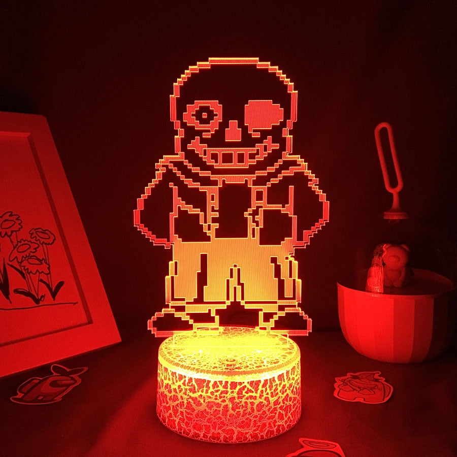 Undertale Sans Love Game Lamp