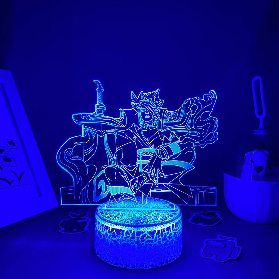 LOL لعبة League of Legends Figure Bladesman Night Light