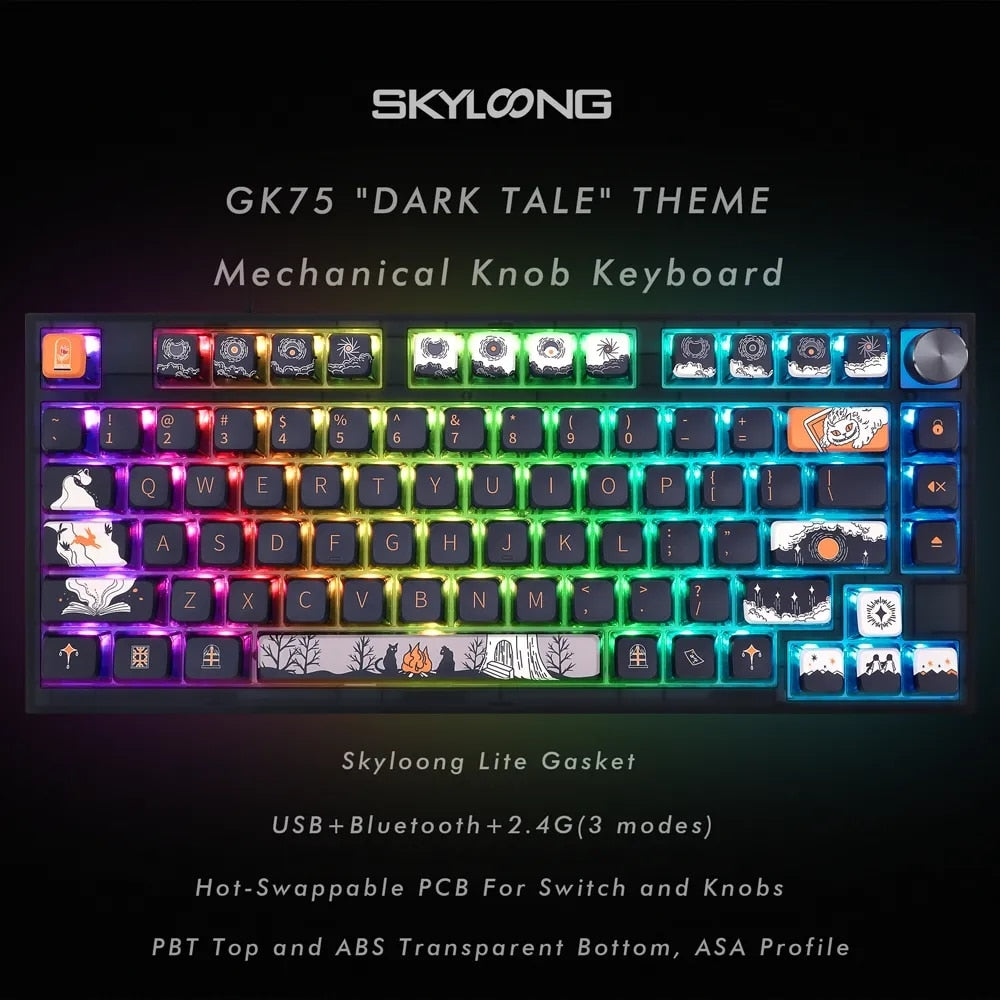 لوحة مفاتيح ميكانيكية SKYLOONG GK75 RGB بصرية