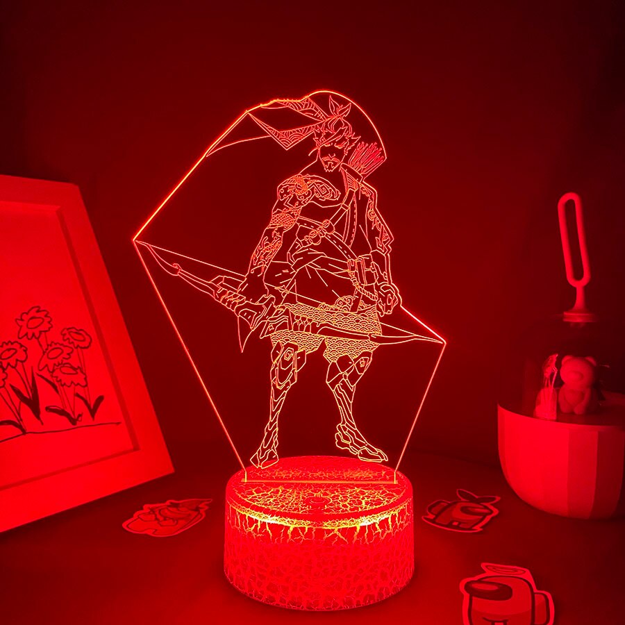 Overwatches OW Game Figure Hanzo 3D Night Lights