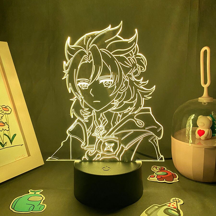 Genshin Impact Game Figure Albedo 3D Night Light