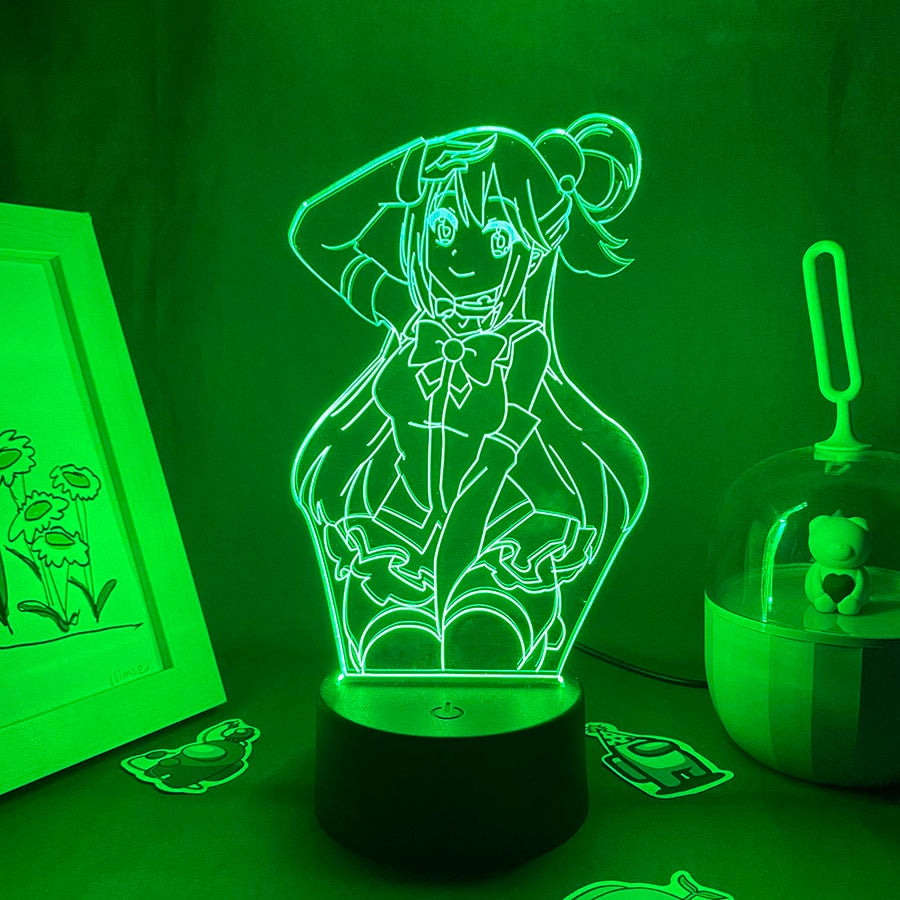 Konosuba Figure Aqua Neon Night Light