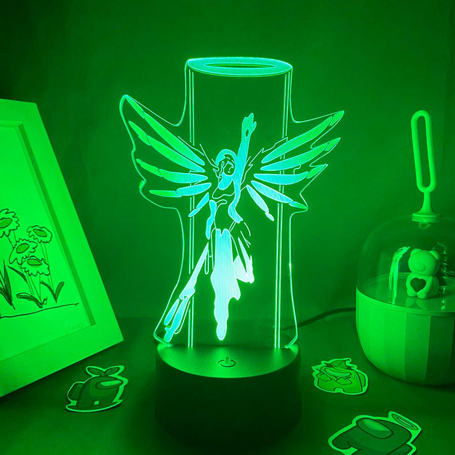 لعبة Overwatches OW مجسم Mercy 3D Night Lights 