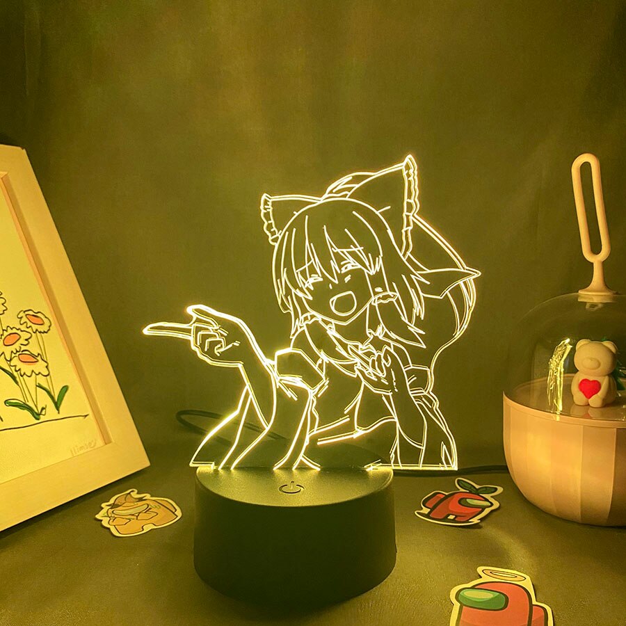 Touhou Project Figure Reimu Hakurei 3D Night Lights