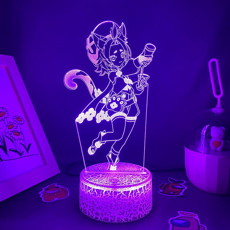 Genshin Impact Game Figure Dioan 3D Led Nightlight