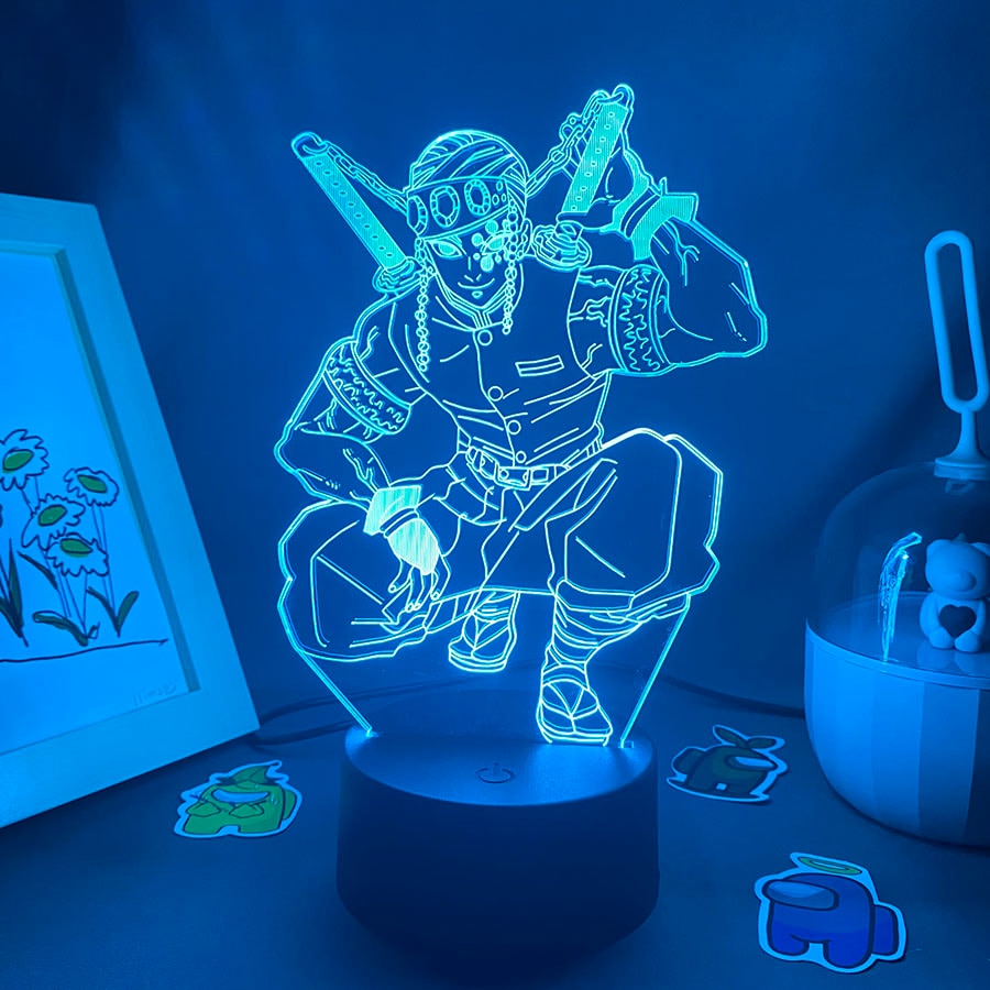 Demon Slayer Figure Uzui Tengen 3D LED Lamps