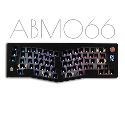 CIDOO ABM066 Barebones RGB Kit Alice-layout  Hot Swappable Wireless/Wired for Win/Mac VIA-programmable