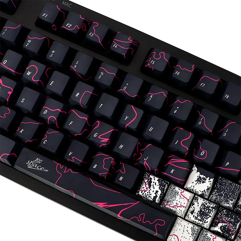 Graffiti Cherry Profile pbt venom Keycaps 146pcs