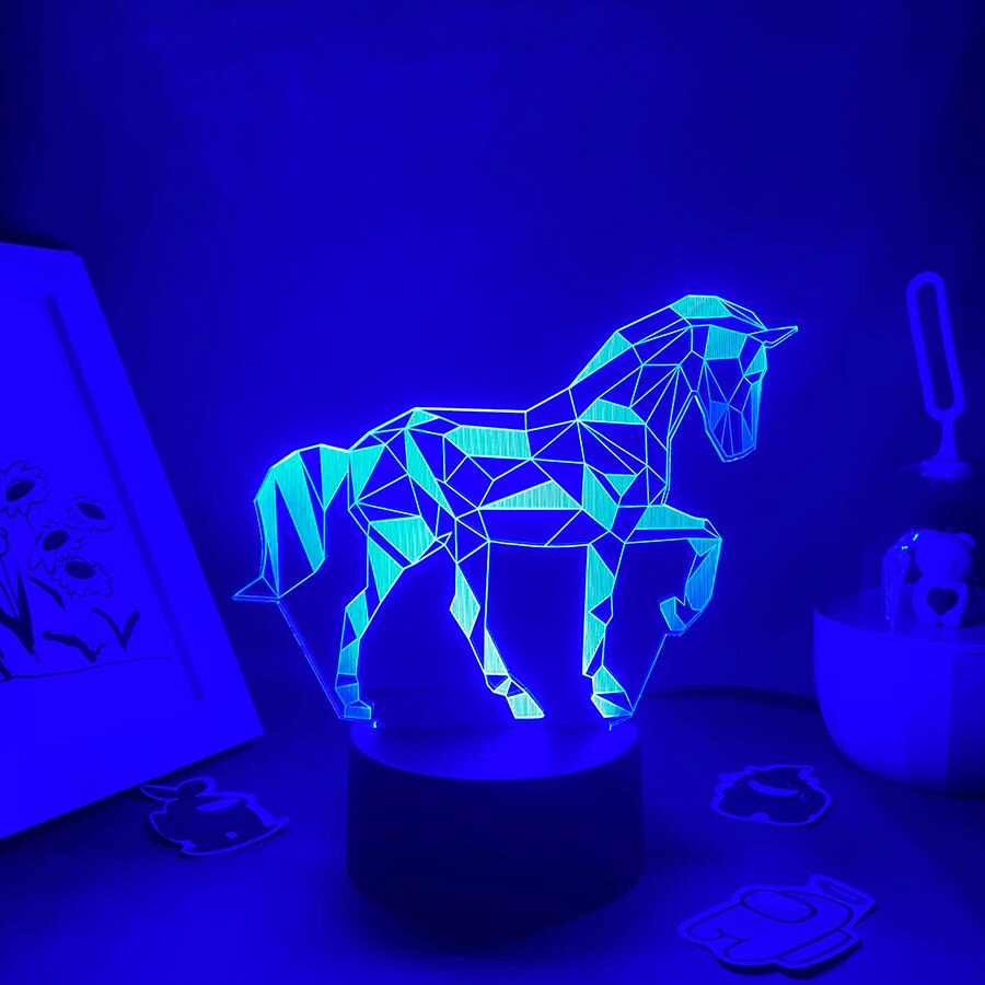 Cute Animal Horse 3D LED Neon Lava Lamps