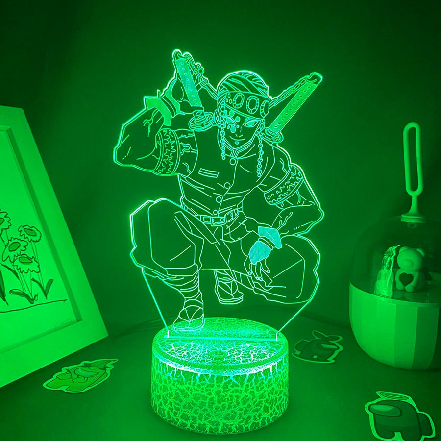 Demon Slayer Figure Uzui Tengen 3D LED Lamps