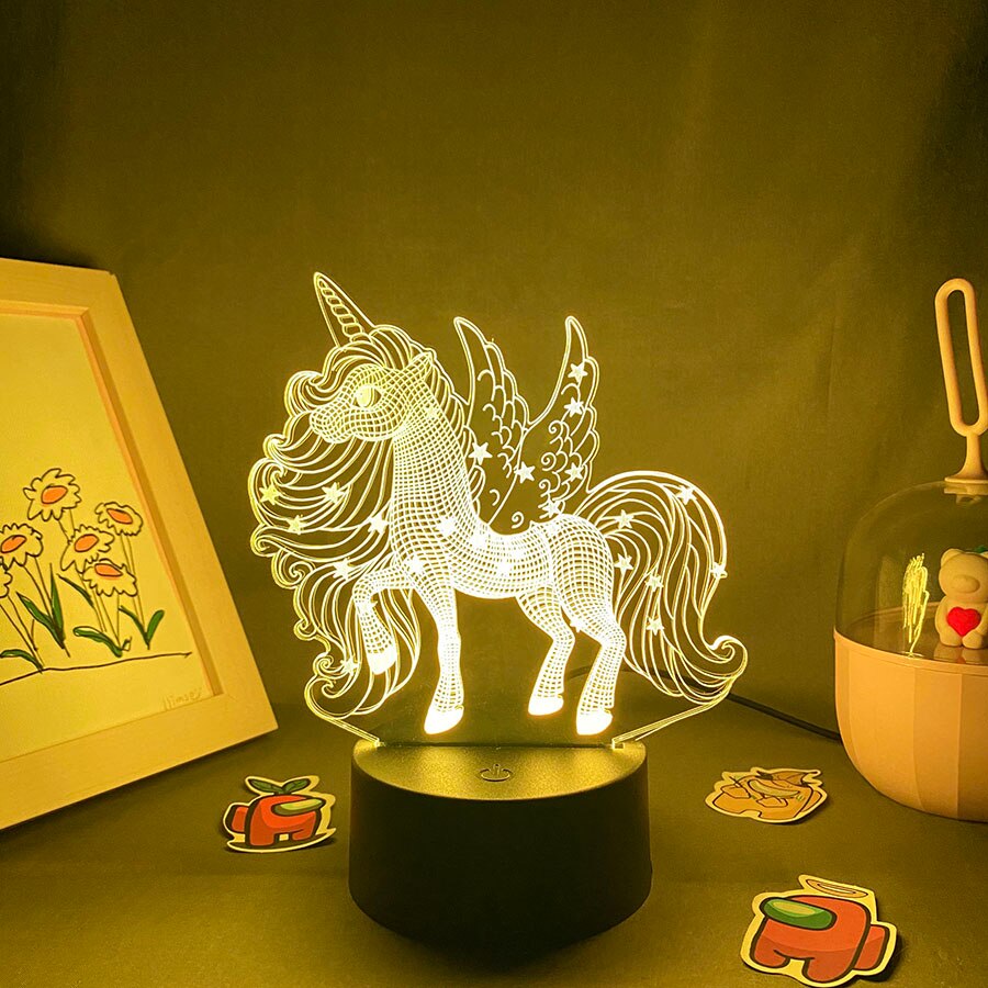 Cute Animal Unicorn 3D Night Lights