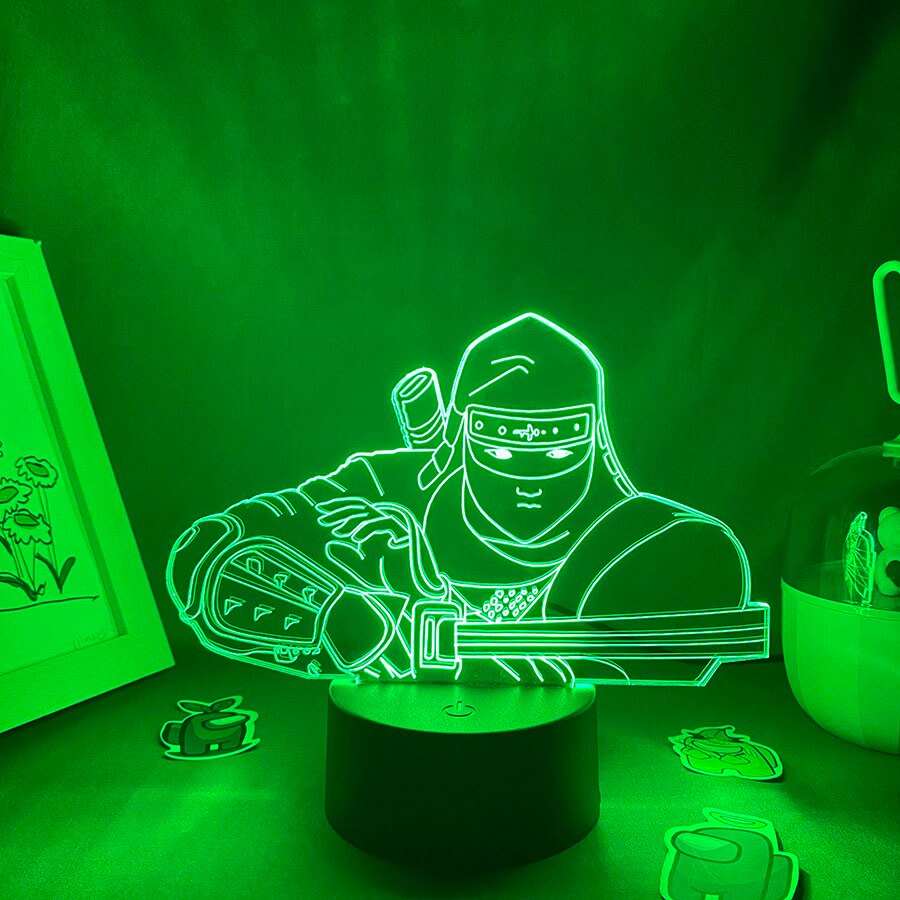 Hot Game Figure Shinobi-es 3 3D Led Neon Night Lights