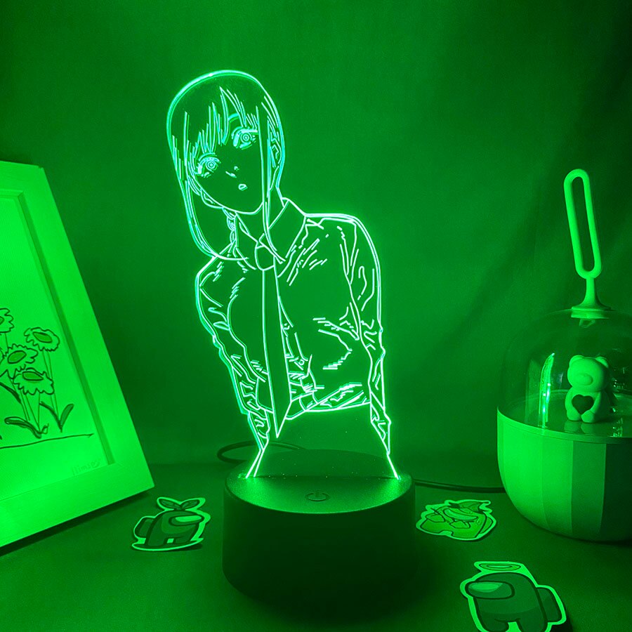 Chainsaw Man Figure Makima Neon Night Lights