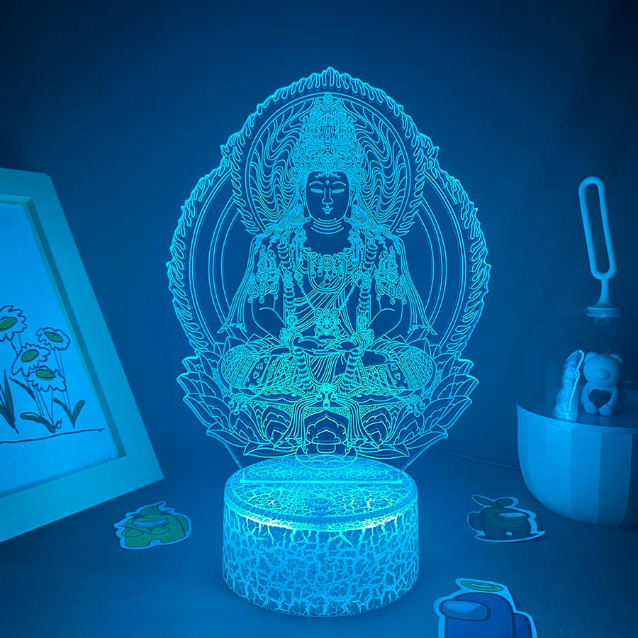 Bodhisattva Guanyin 3D LED Neon Night Lights