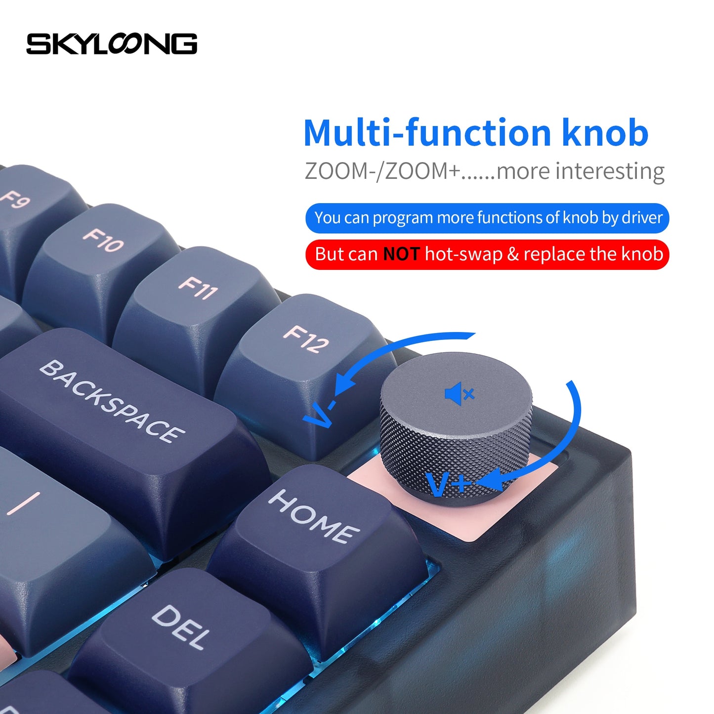 SKYLOONG GK75 لوحة مفاتيح ميكانيكية 75% -OPTICAL-