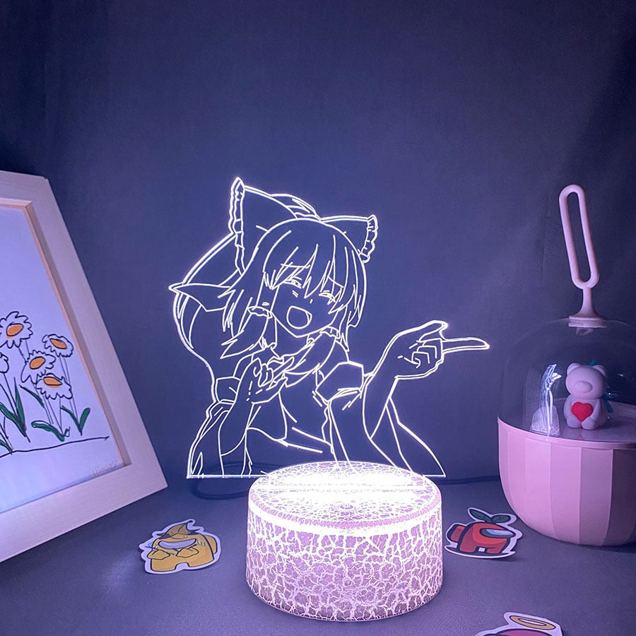 Touhou Project Figure Reimu Hakurei 3D Night Lights