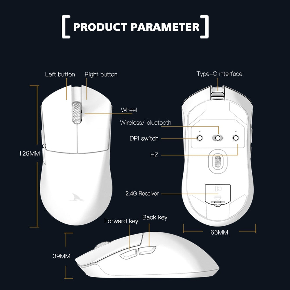 Motospeed M3 Bluetooth Wireless Gaming Mouse 26000DPI