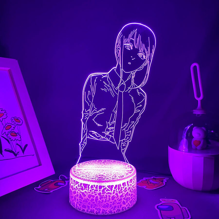 Chainsaw Man Figure Makima Neon Night Lights