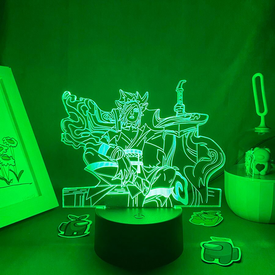 LOL لعبة League of Legends Figure Bladesman Night Light