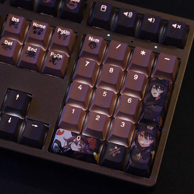 Genshin Impact HU TAO Chocolate Keyboard Keycaps