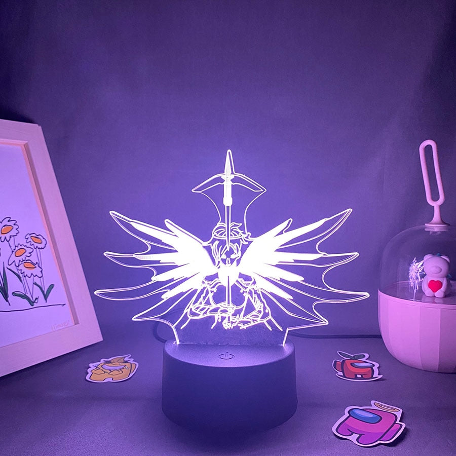 Mercy Angela Ziegler 3D Led Neon Night Lights